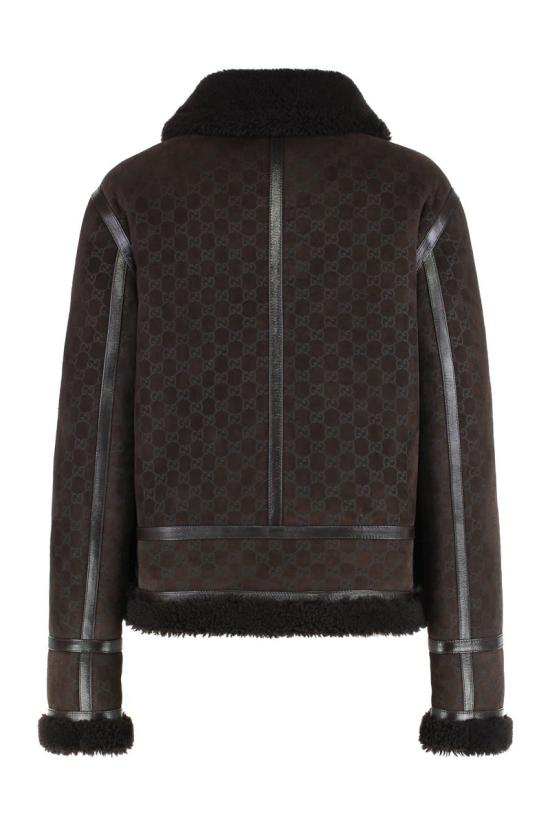 25FW 구찌 프린트 스웨이드 쉐어링 자켓 835526XSAGB 2037 BROWN - GUCCI