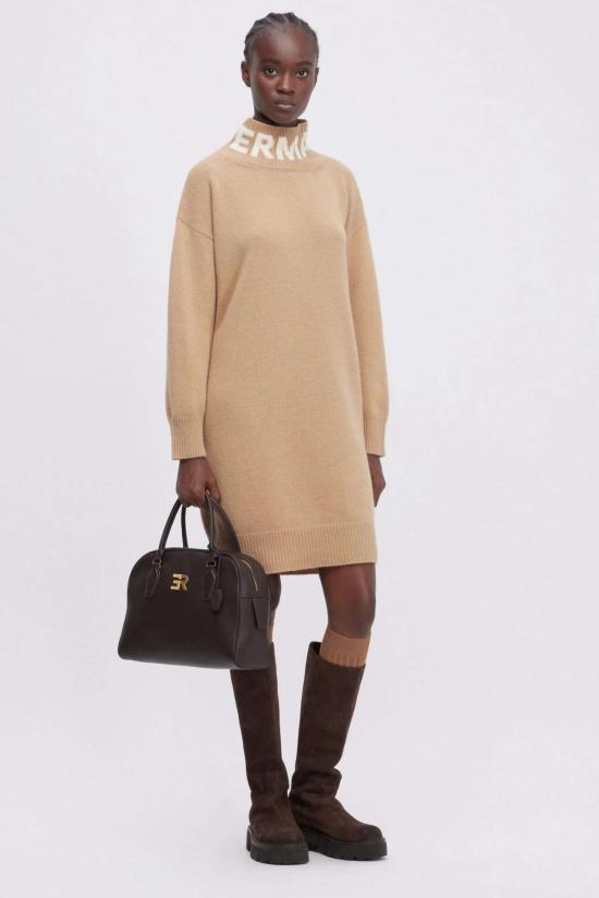 25FW 에르마노 피렌제 미디 원피스 D47EQ026EO1 MF713 Camel - ERMANNO FIRENZE