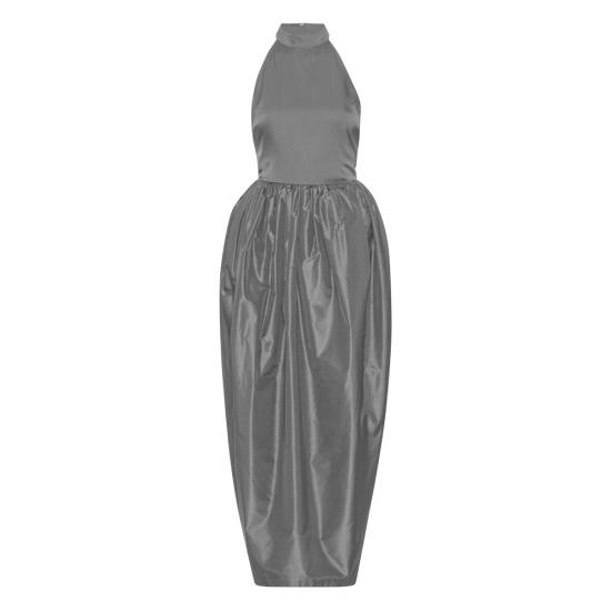 26SS 로테이트 롱 원피스 115242100 SATIN TAFF 100 BLACK