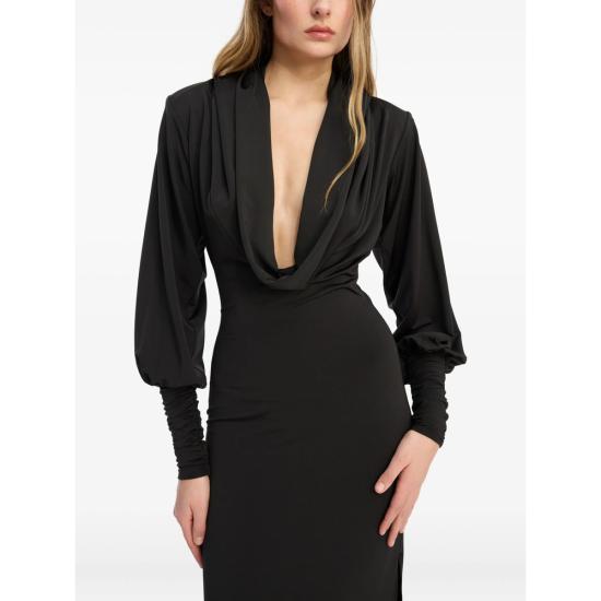 26SS 로테이트 롱 원피스 115255100 SLINKY HOO 100 BLACK - ROTATE