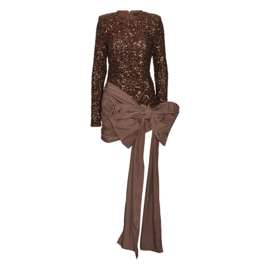 26SS 로테이트 숏 스커트 1148812910 SEQUINS BO 2910 BROWN