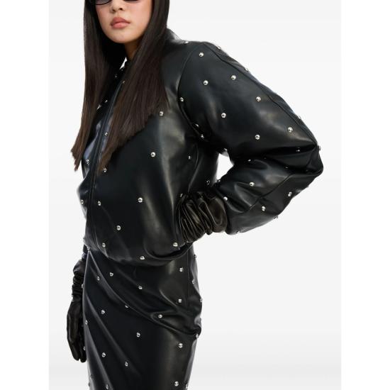 26SS 로테이트 봄버 자켓 114848100 STUTTED PA 100 BLACK - ROTATE