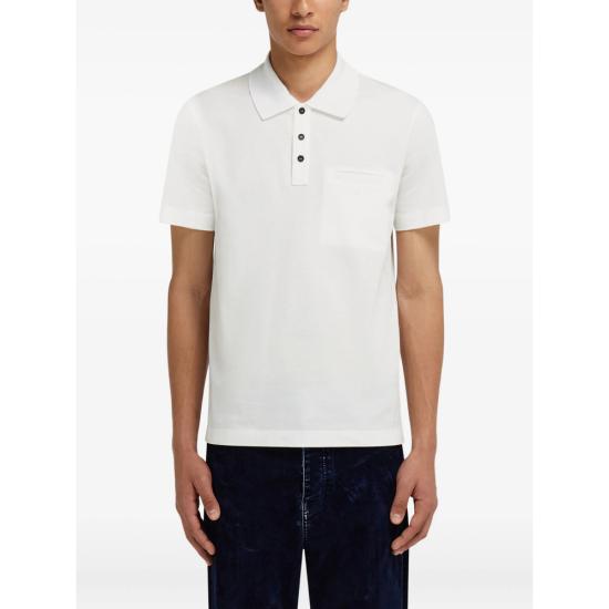 26SS 살바토레 페라가모 폴로 티셔츠 144938 0790947 BIANC WHITE - SALVATORE FERRAGAMO