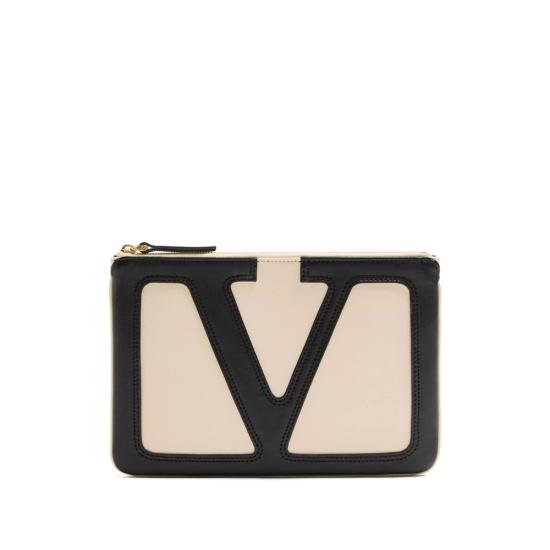 25FW 발렌티노 가라바니 클러치/파우치 7W2P0AR2PTJ R4V NEUTRALS BLACK - VALENTINO GARAVANI