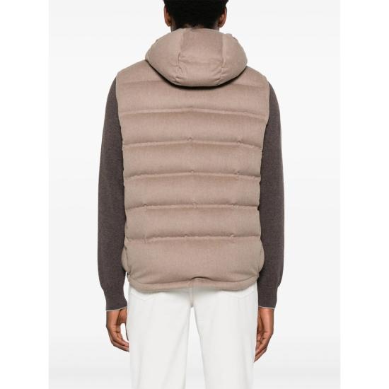 25FW 브루넬로 쿠치넬리 패딩 조끼 MQ4631608 CSV18 BROWN - BRUNELLO CUCINELLI