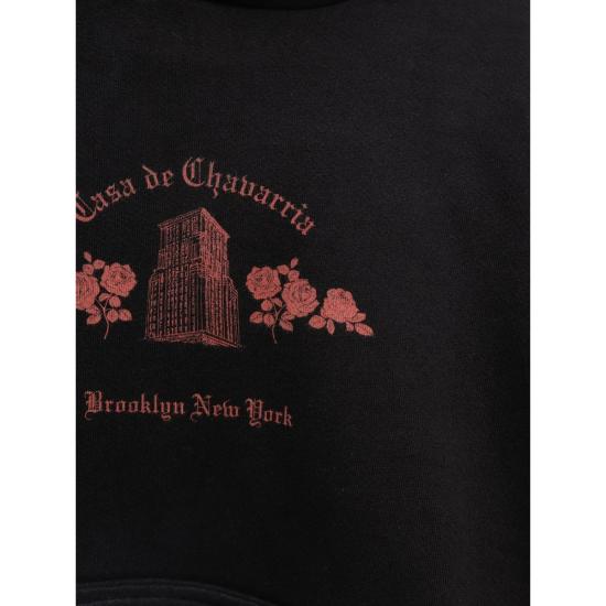 25FW 윌리 차바리아 후드 티셔츠 WCJSY0096 001 BLACK BLACK RED - WILLY CHAVARRIA