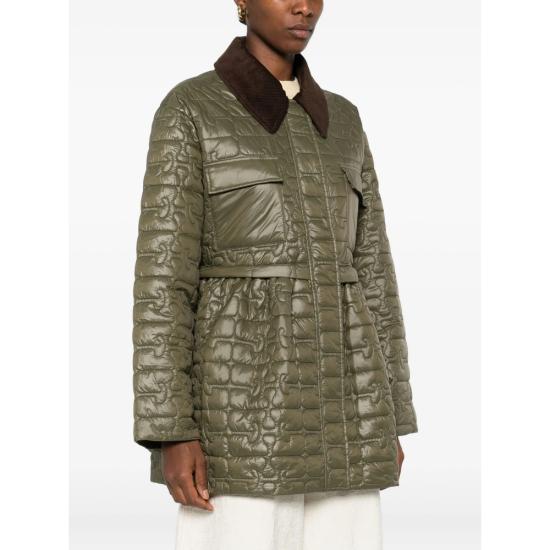 26SS 가니 퀼팅 미디 자켓 W0965 861 GREEN - GANNI