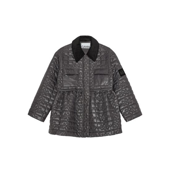 26SS 가니 퀼팅 미디 자켓 W0964 252 BROWN