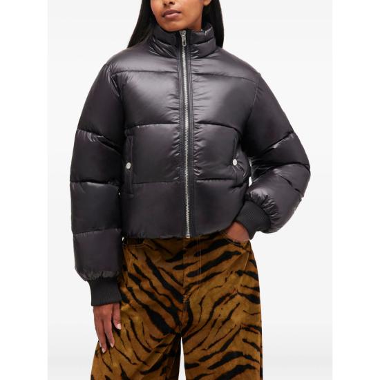 26SS 가니 샤이니 나일론 숏 패딩 자켓 W0957 099 BLACK - GANNI