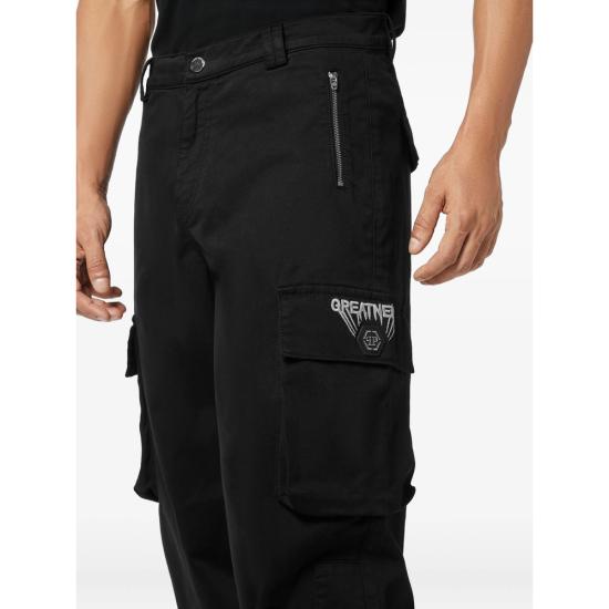 25FW 필립 플레인 스트레이트 팬츠 MRT1630 PTE006N 02 BLACK - PHILIPP PLEIN