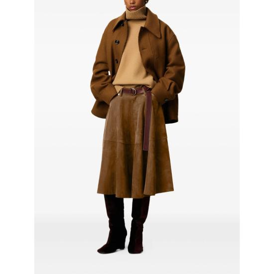 25FW 아미 미디 스커트 FSK437 LH0059 216 BROWN - AMI