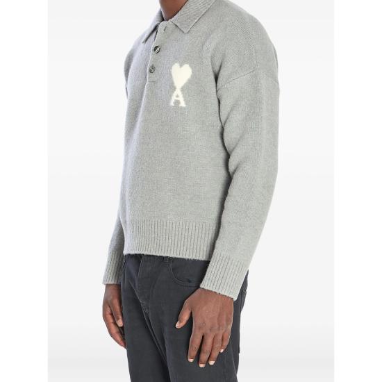 25FW 아미 폴로 티셔츠 UPL408 KN0135 058 GREY - AMI