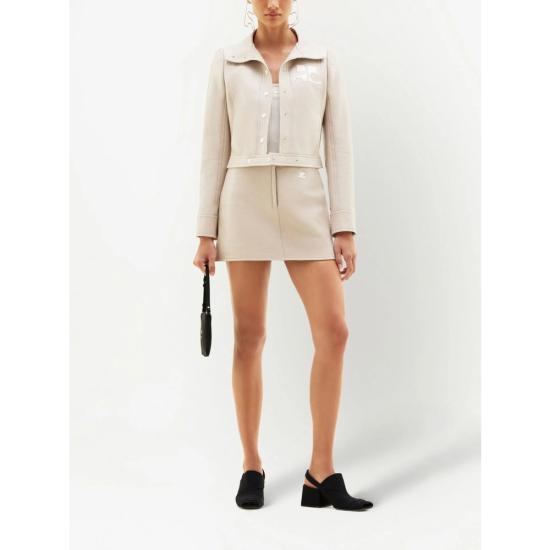 26SS 쿠레쥬 바이커 자켓 PERCBL005VY 0014 9100 NEUTRALS - COURREGES