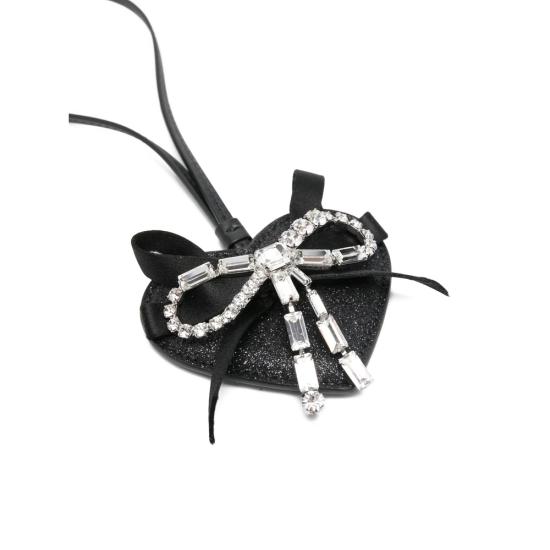 26SS 지미추 키링 HEART CHARM ZAN BKSIL BLACK - JIMMY CHOO