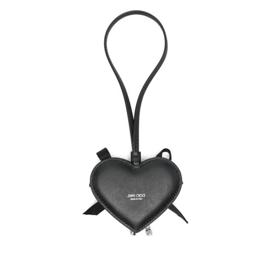 26SS 지미추 키링 HEART CHARM ZAN BKSIL BLACK - JIMMY CHOO