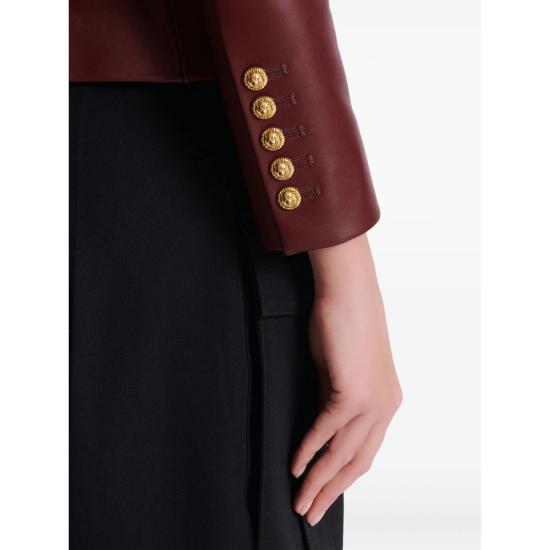 25FW 발망 가죽 자켓 FF0SG187 LC62 3AR RED - BALMAIN