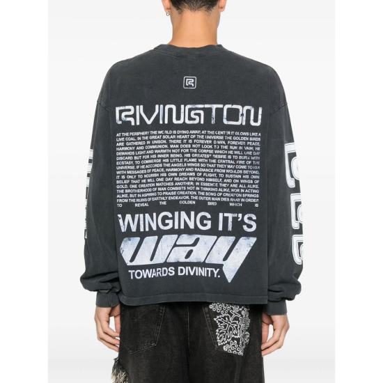 25FW 리빙톤 르아 레비스 123 탑 DIVN LS06 FBLK BLACK - RIVINGTON ROI REBIS 123
