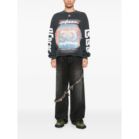 25FW 리빙톤 르아 레비스 123 탑 DIVN LS06 FBLK BLACK - RIVINGTON ROI REBIS 123