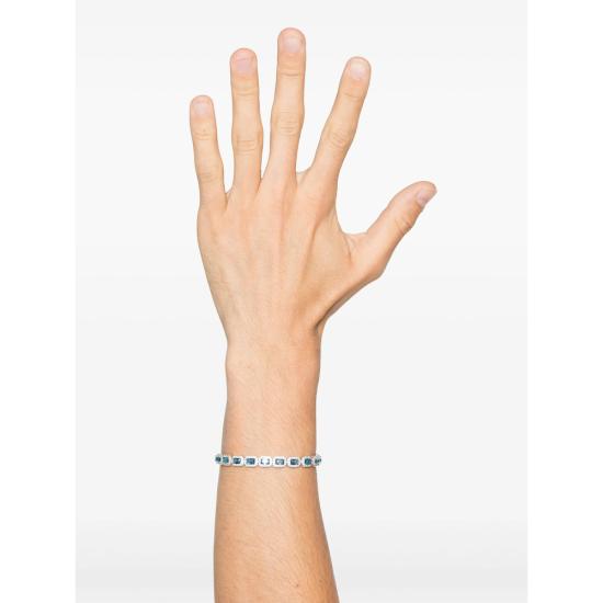 25FW 해톤랩스 브레이슬릿 HL W5 B 40 08 CROWN SILVER BLUE - HATTON LABS