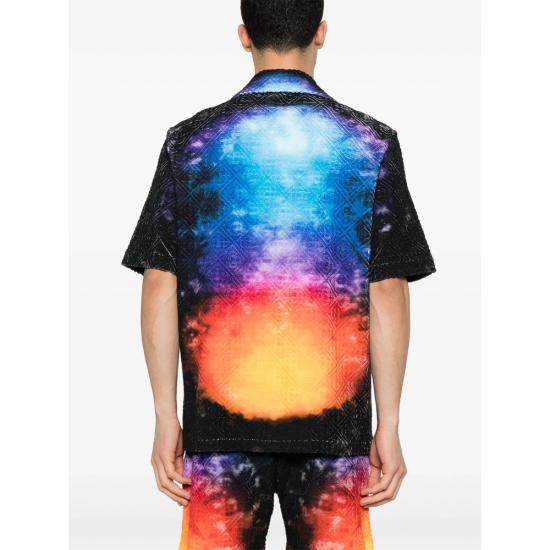 25SS 카사블랑카 반팔 셔츠 SH 166 01 TIEDY BLUE - CASABLANCA