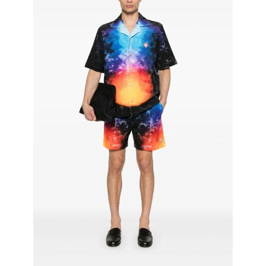 25SS 카사블랑카 반팔 셔츠 SH 166 01 TIEDY BLUE - CASABLANCA