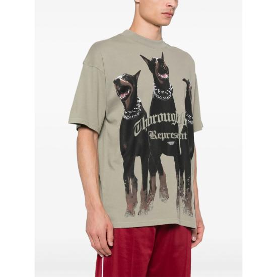 26SS 리프레젠트 반팔 티셔츠 MLM41135 066 KHAKI GREEN - REPRESENT