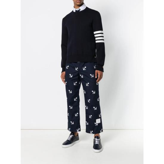 26SS 톰브라운 코튼 크레이프 4바 풀오버 MKA202A 00219 415 BLUE - THOM BROWNE