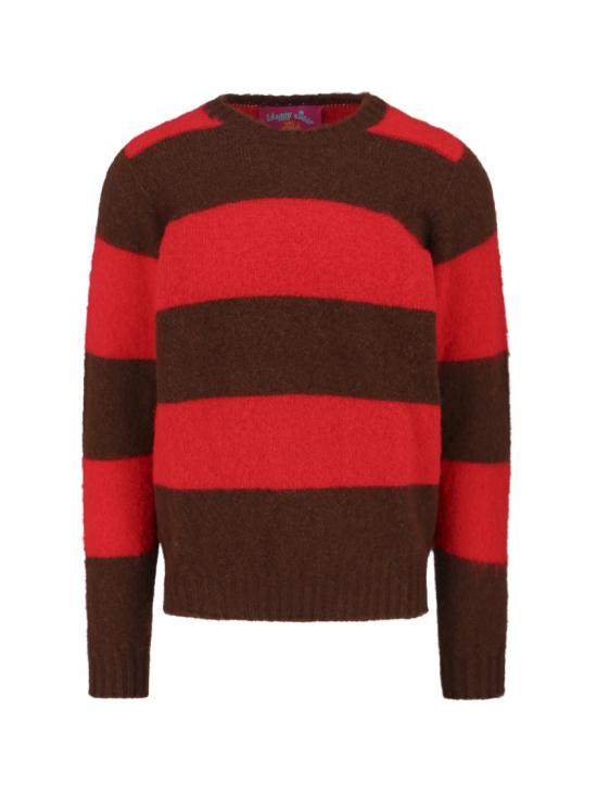 25FW 하울린 쉐기 베어 스웨터 SHAGGY BEAR CHUNKY STRIPESMOCHA BOOM Multicolor