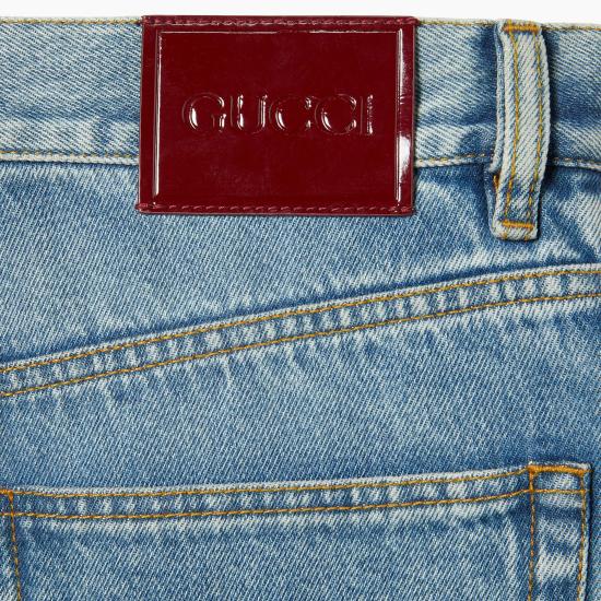 26SS 구찌 스트레이트 핏 데님 팬츠 812233XDC7S4009 Light blue - GUCCI