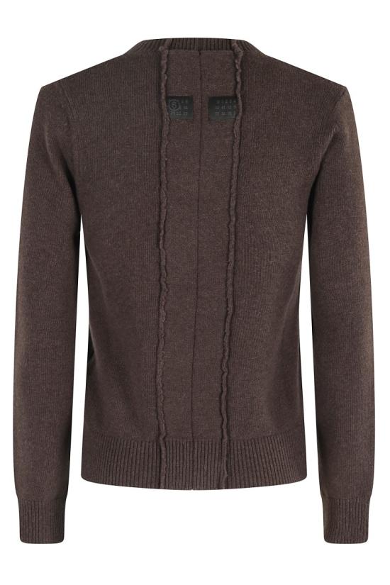 25FW MM6 메종마르지엘라 스웨터 S62HN0007 M13187 097 Brown - MM6 MAISON MARGIELA