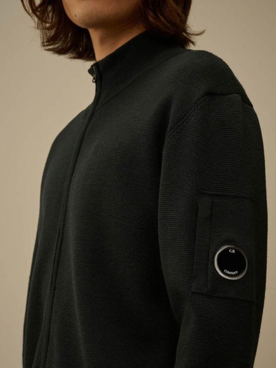 25FW 씨피 컴퍼니 리울 풀 집 렌즈 가디건 제트 19CMKN202A 006595A 999 Black - C.P. COMPANY