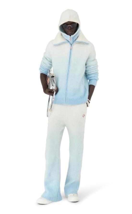 25FW 카사블랑카 스웨터 KW 105501 Blue - CASABLANCA