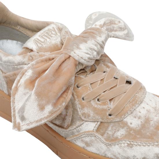 25FW 오트리 메달리스트 로우 레더 스니커즈 AULW VF04 Champagne - AUTRY