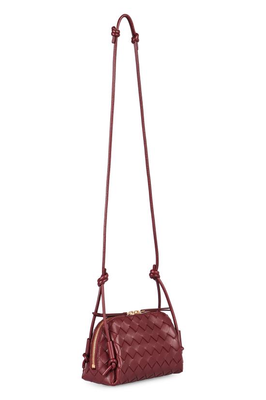  보테가베네타 인트레치아토 콘서트 파우치 794258VCPP1 2247 Burgundy - BOTTEGA VENETA