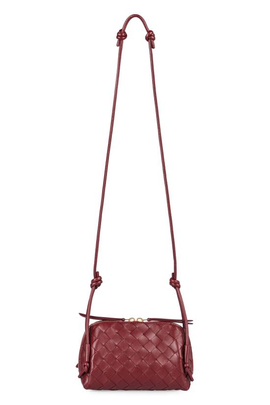  보테가베네타 인트레치아토 콘서트 파우치 794258VCPP1 2247 Burgundy - BOTTEGA VENETA
