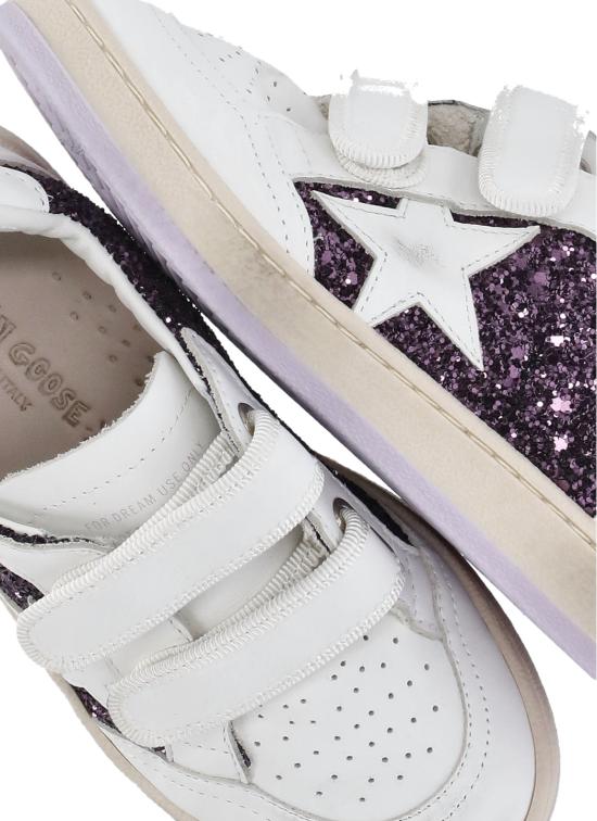 25FW [키즈] 골든구스 스니커즈 GYF00501 F007446 45327 BALLSTAR STRAP GLITTER White - GOLDEN GOOSE