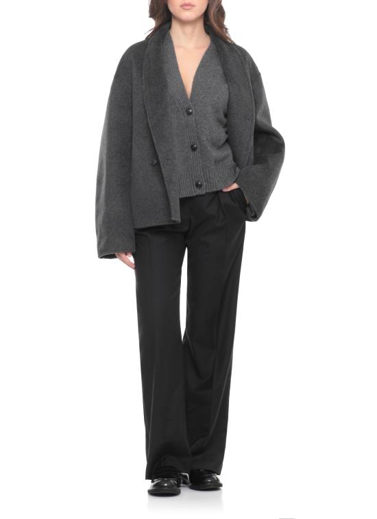 25FW 루루 드 세종 가디건 KAIA LDS ANTHRACITE MELANGE Grey - LOULOU DE SAISON