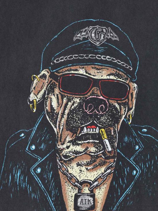 25FW 갤러리 디파트먼트 반팔 티셔츠 OBD 10284 VINTAGE BLACK Black - GALLERY DEPT