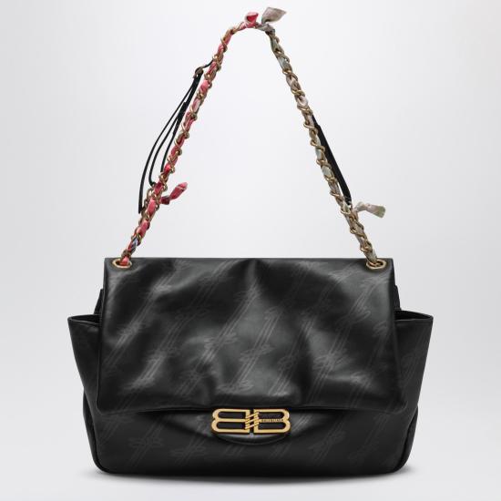 25FW 발렌시아가 달링 체인 백 미디움 8525012AB8W Black
