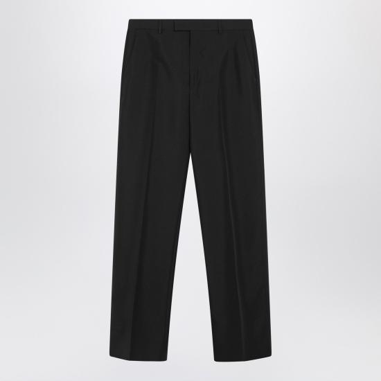 25FW 구찌 실크 트윌 팬츠 850090Z7AYA Black