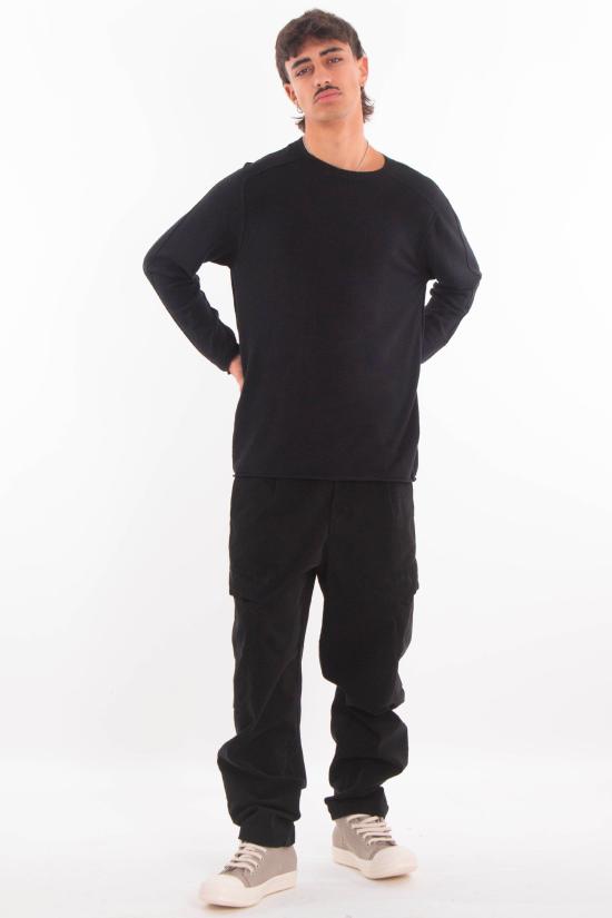 25FW 트렌짓 긴팔 티셔츠 CFUTRB12470 U10 Black - TRANSIT