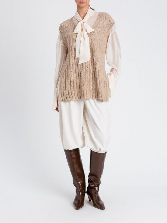 25FW 액티튜드 트윈세트 트레이닝/조거 팬츠 252AT2011 00282 White - ACTITUDE TWINSET