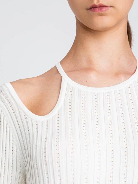 25FW 액티튜드 트윈세트 긴팔 티셔츠 252AP3143 00282 White - ACTITUDE TWINSET