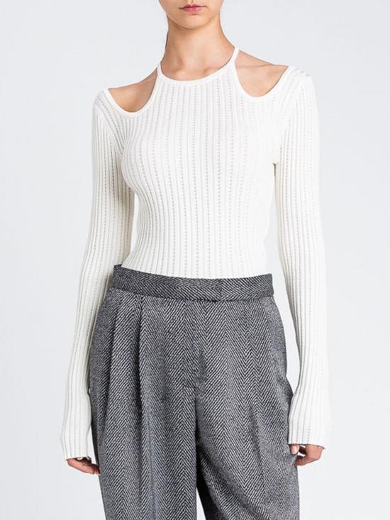 25FW 액티튜드 트윈세트 긴팔 티셔츠 252AP3143 00282 White