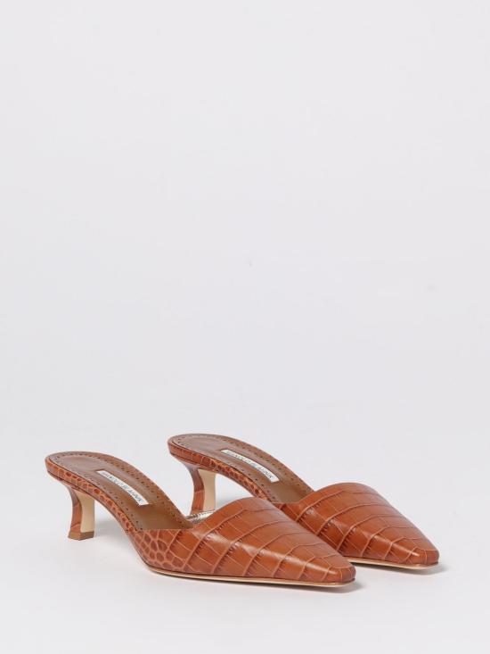 25FW 마놀로 블라닉 뮬/슬리퍼 325 3060 0004 2105 Brown - MANOLO BLAHNIK