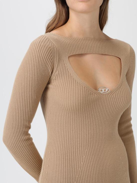 25FW 디젤 롱 원피스 A189050PLBF 7CS Brown - DIESEL