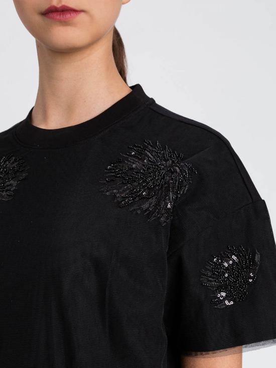 25FW 액티튜드 트윈세트 반팔 티셔츠 252AT2150 00006 Black - ACTITUDE TWINSET