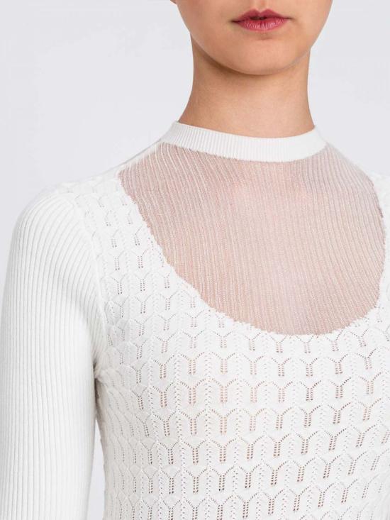 25FW 액티튜드 트윈세트 긴팔 티셔츠 252AT3020 00282 White - ACTITUDE TWINSET