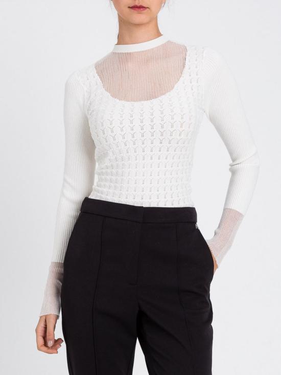 25FW 액티튜드 트윈세트 긴팔 티셔츠 252AT3020 00282 White