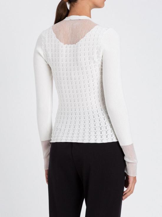 25FW 액티튜드 트윈세트 긴팔 티셔츠 252AT3020 00282 White - ACTITUDE TWINSET